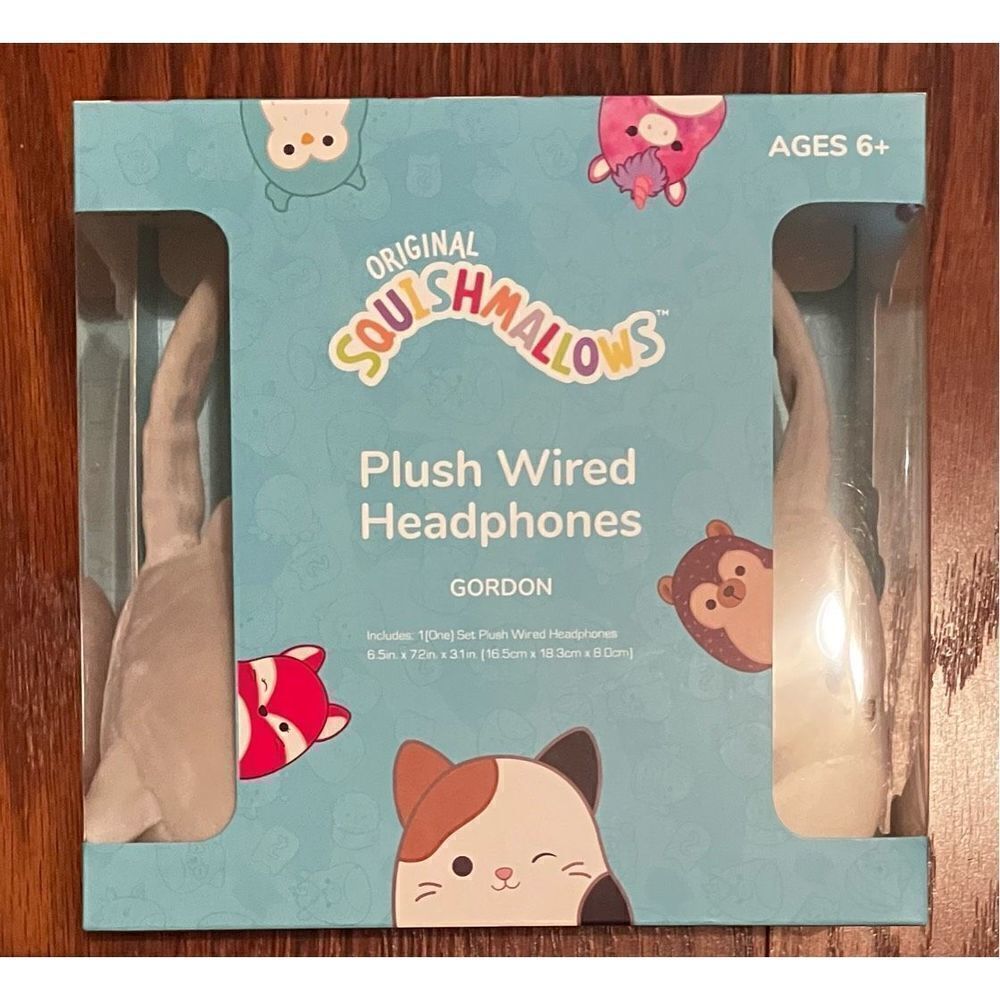 Original Squishmallows Gordon The Shark Headphones